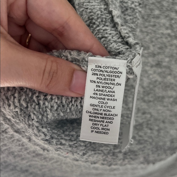 LOFT Gray Open Front Knit Cardigan 💚 - Picture 5 of 9